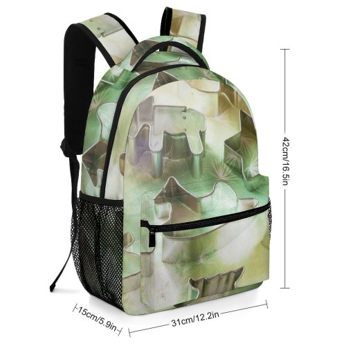 yanfind Children's Backpack Form Design Artistic Abstract Shapes Ornament Art Silver Christmas Preschool Nursery Travel Bag