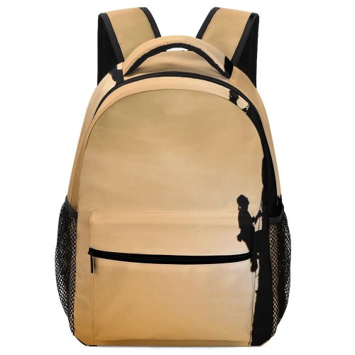 yanfind Children's Backpack Adventure Backlit Challenge Climb Dawn Sunrise Silhouette Determination Effort Climber Rock Courage Preschool Nursery Travel Bag