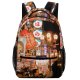 yanfind Children's Backpack Billboard Tourist Street Tourism City Lampposts Illuminated Lights Downtown Daylight Stock Crowd Preschool Nursery Travel Bag