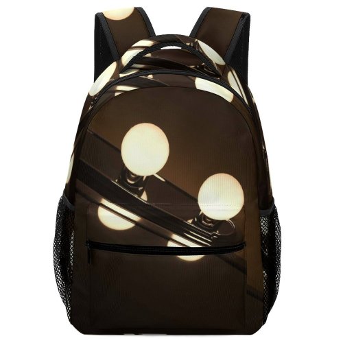 yanfind Children's Backpack Dark Design Illuminated Lamp Lights Mirror Insubstantial Electricity Energy Lightbulbs Bulbs Reflection Preschool Nursery Travel Bag