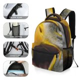 yanfind Children's Backpack Eagle Birds Beak Bald Angry Face  Birdlife Squawk Tounge Feather Preschool Nursery Travel Bag