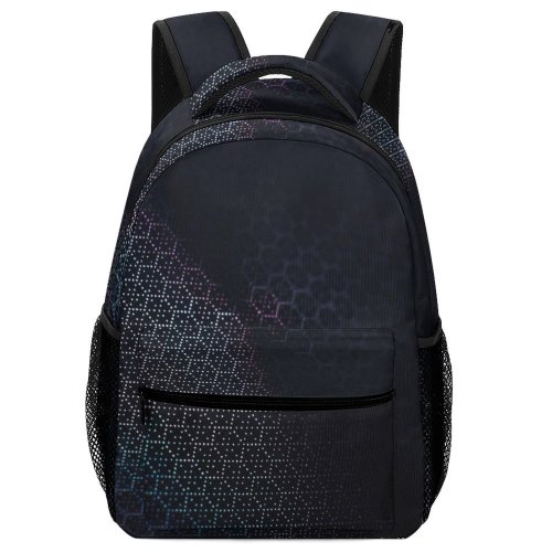 yanfind Children's Backpack Dark Hexclad Design Artistic Creativity Grid Abstract Shapes Futuristic Art Preschool Nursery Travel Bag