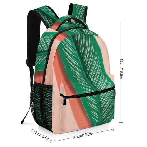 yanfind Children's Backpack Freshness Focus Big Leaf Dark Light Preschool Nursery Travel Bag