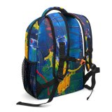 yanfind Children's Backpack Art Expressionism Vibrant Strokes Colorful Abstract Artsy Expression Artistic Contemporary Texture Preschool Nursery Travel Bag