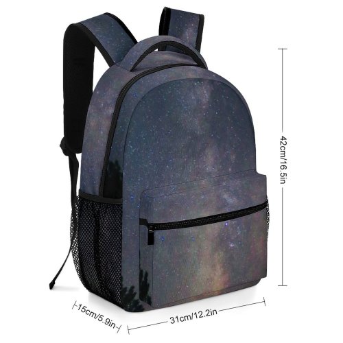 yanfind Children's Backpack Backlit Sky Evening Silhouette Dark Astronomy Scenic Starry Galaxy Cosmos Preschool Nursery Travel Bag
