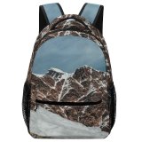 yanfind Children's Backpack Landscape Peak Slope Pictures Outdoors Grey Snow  Free Range Preschool Nursery Travel Bag
