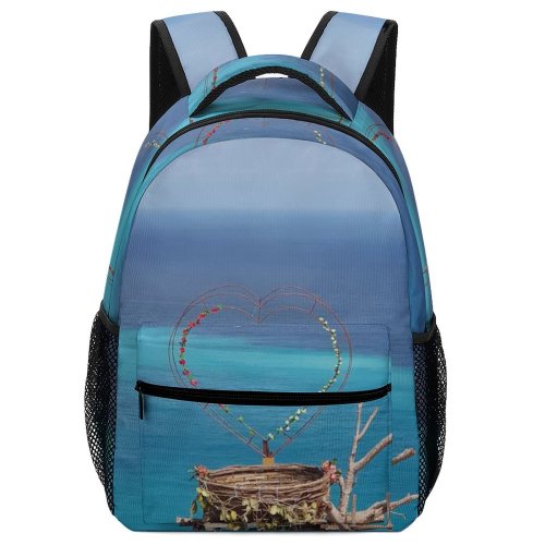 yanfind Children's Backpack Bay Landscape Summer Boat Travel Sand Sea Seascape Island Outdoors Seashore Vacation Preschool Nursery Travel Bag