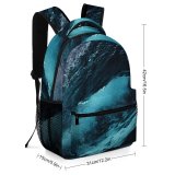 yanfind Children's Backpack Dark Split Surf Underwater Storm Beach Surfing Action Epic Slab Preschool Nursery Travel Bag