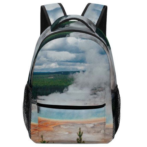 yanfind Children's Backpack Eruption National Domain Wilderness Pool Pictures Outdoors Wyoming Stone Prismatic Volcano Preschool Nursery Travel Bag