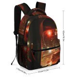 yanfind Children's Backpack Drive Street City Dark Lights Traffic Evening Travel Action Transportation Car Preschool Nursery Travel Bag