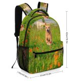 yanfind Children's Backpack Field Grassland Outdoors Dog Pet Golden Countryside Farm Meadow Rural  Flower Preschool Nursery Travel Bag