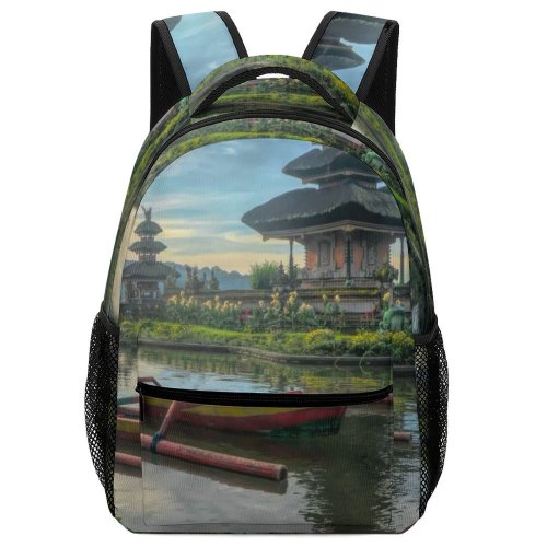 yanfind Children's Backpack Bali Plants Tourism Beautiful Danau  Grass Landscape Daylight Pura Travel Tropical Preschool Nursery Travel Bag