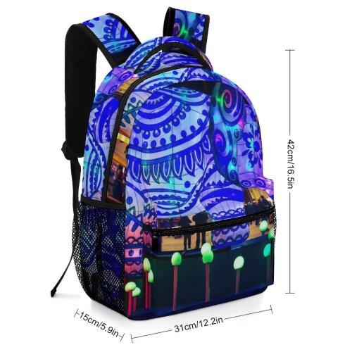 yanfind Children's Backpack Festival Park Entertainment Design Illuminated Lights Evening Elephant Neon Outdoors Exhilaration Preschool Nursery Travel Bag