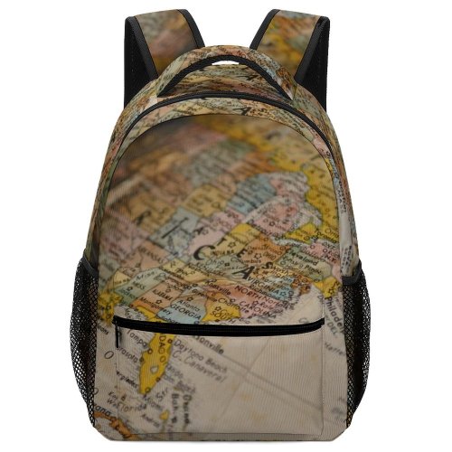 yanfind Children's Backpack Geography Traveler Guidance Ball Graph Destination Travel Compass Globe Continent Topography Preschool Nursery Travel Bag