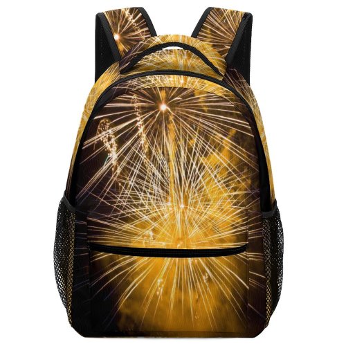 yanfind Children's Backpack Fireworks Sylvester Year Feuerwerk Colours Dark Night Beautiful Eve Neujahr Textures Preschool Nursery Travel Bag