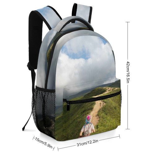 yanfind Children's Backpack Beautiful Scenery Clouds Grass Adventure Landscape Daylight Hike Hill Travel Leisure Outdoors Preschool Nursery Travel Bag