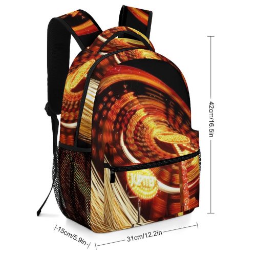 yanfind Children's Backpack Fair Festival Park Dynamic Entertainment City Dark Design Time Rides Preschool Nursery Travel Bag