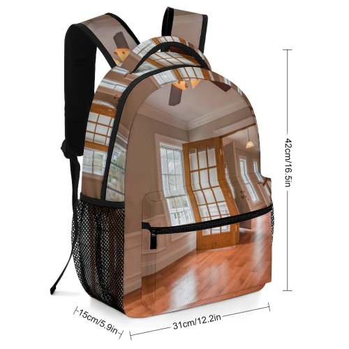 yanfind Children's Backpack Family Stairs Trading Estate Design Home Lights Doors Residential Wood Room Wooden Preschool Nursery Travel Bag