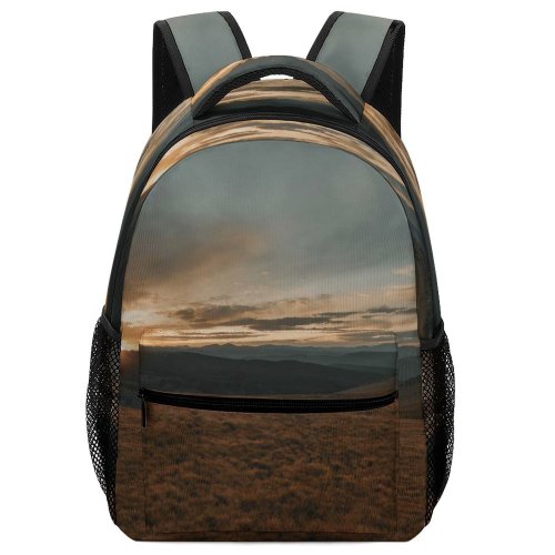 yanfind Children's Backpack Dawn Scenery Tundra Field Sky  Sunlight Sunset Dusk  Outdoors Preschool Nursery Travel Bag