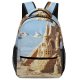 yanfind Children's Backpack Boats Dream Sand Trip Ocean Colorful Dos Outdoors Transportation Wallpapers Preschool Nursery Travel Bag