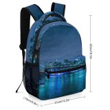 yanfind Children's Backpack For City Time Lights Cityscape Desktop Buildings Architecture Xp Preschool Nursery Travel Bag