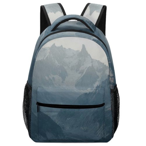 yanfind Children's Backpack Grey  Outdoors Range Peak Alps Slope  Art Sunrise French Preschool Nursery Travel Bag