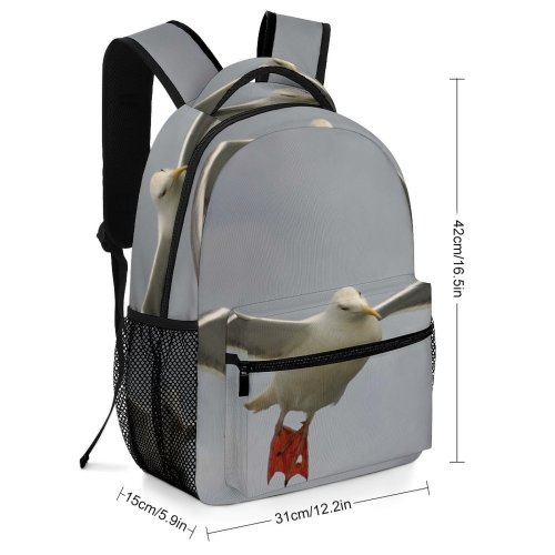 yanfind Children's Backpack Bird Flying Seagull Gull Beak European Herring Seabird Great Backed Western Wing Preschool Nursery Travel Bag