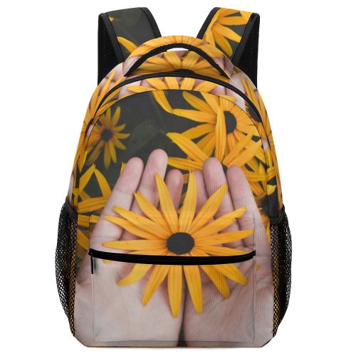 yanfind Children's Backpack Flora Art Beautiful Colorful Abstract Decoration Flowers Hands Flower Preschool Nursery Travel Bag