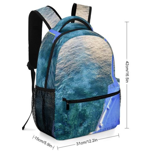 yanfind Children's Backpack Bay Purple Tourism Maldives Vacation Daytime Travel Leisure Reef Beach Caribbean Azure Preschool Nursery Travel Bag