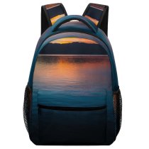 yanfind Children's Backpack Dawn Lake Sky States Bellingham Sunset Dusk Ocean Outdoors Wallpapers Preschool Nursery Travel Bag