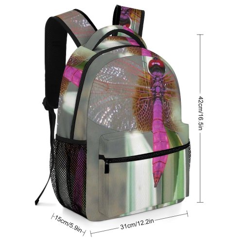 yanfind Children's Backpack Insect Pond Fly Colourful Dragonflies Damseflies Net Winged Insects Invertebrate Hawker Preschool Nursery Travel Bag