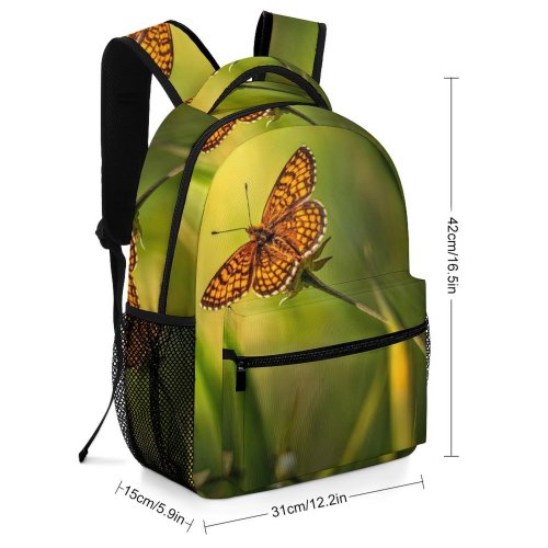 yanfind Children's Backpack Butterfly Insect Invertebrate Estonia Monarch Wing HQ Leaf Close Up Springtime Season Beauty Preschool Nursery Travel Bag