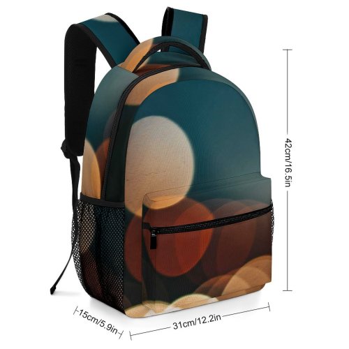 yanfind Children's Backpack  Bokeh Blurred Blurry Round Illuminated Lights Luminescence Preschool Nursery Travel Bag