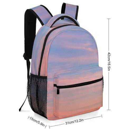 yanfind Children's Backpack Golden Dark Rural Scenery Clouds Sunset Grass Landscape Grassland Evening Wooden Preschool Nursery Travel Bag