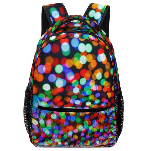 yanfind Children's Backpack Decoration Abstract Dots Colour Night Festive Light Free Carnival Colorful Freelense Preschool Nursery Travel Bag