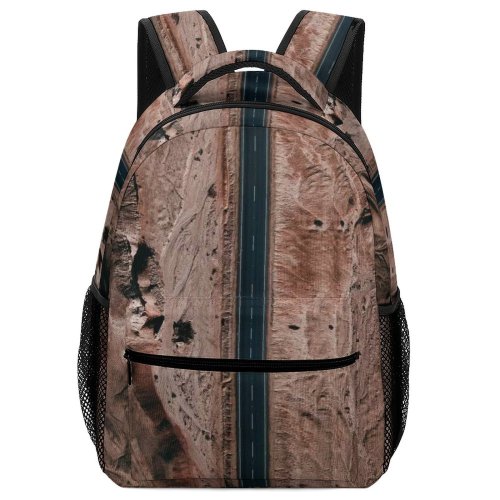 yanfind Children's Backpack Expressway Guidance Roadway Footage Top Empty Roads Outdoors Perspective High Aerial Shot Preschool Nursery Travel Bag
