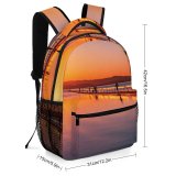 yanfind Children's Backpack Golden H Afterglow Sunset Evening Light Beach Scenic Hour Sundown O Preschool Nursery Travel Bag