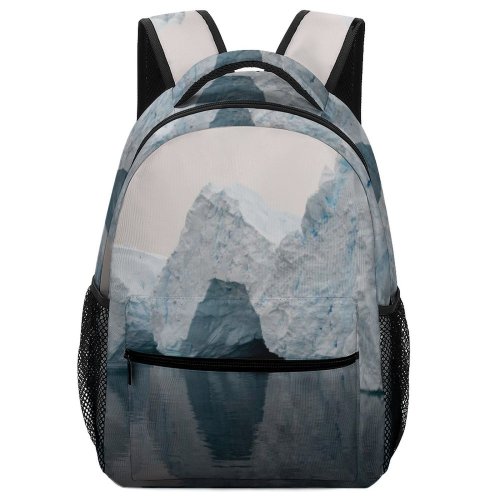 yanfind Children's Backpack Mystic Iceberg Antartica Pictures Winter Cloud Outdoors Grey Snow Preschool Nursery Travel Bag