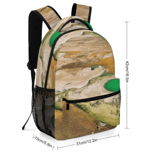 yanfind Children's Backpack Drone Chile Norte Sudamerica Desierto Lagoon Domain Laguna Public Basin Texture Preschool Nursery Travel Bag
