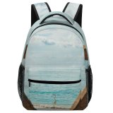 yanfind Children's Backpack Coast Polarizer Lux  Beach  Resort Scenic Islands Sand Atoll Preschool Nursery Travel Bag