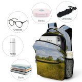 yanfind Children's Backpack Field Grassland Outdoors Countryside Farm Rural Meadow Plant Tree Sky Public Domain Preschool Nursery Travel Bag