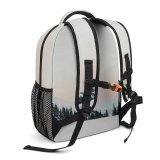 yanfind Children's Backpack Landscape Sunrise Abies Pine Plant Forest Switzerland Pictures Outdoors Grey Snow Preschool Nursery Travel Bag