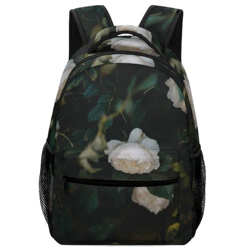 yanfind Children's Backpack  Flower Plant Rose Peony Petal Geranium Grey Preschool Nursery Travel Bag