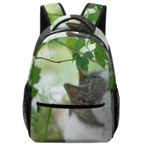 yanfind Children's Backpack Leaves Cute Cat Adorable Grey Pet Preschool Nursery Travel Bag