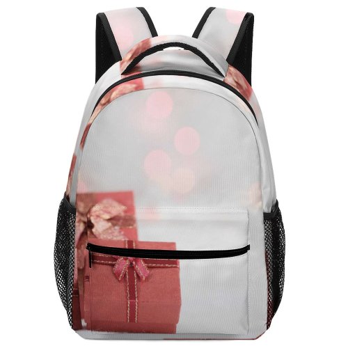 yanfind Children's Backpack Festive Focus Decor Blurred Ribbon Bow Wrap Gifts Box Celebrate Preschool Nursery Travel Bag