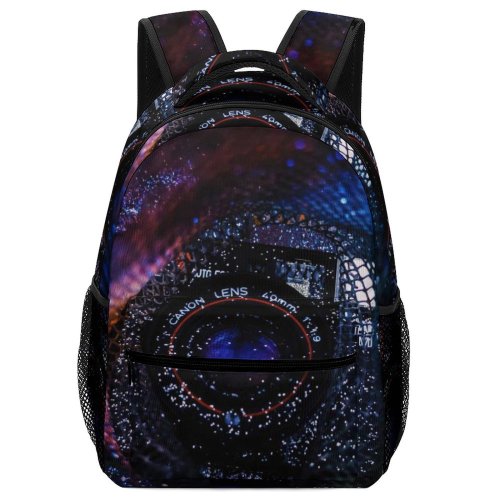 yanfind Children's Backpack  Focus Fractal Shimmer Gleam Photo Purple Vibrant Dark Surreal Design Decor Preschool Nursery Travel Bag