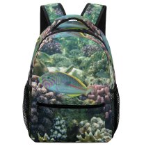 yanfind Children's Backpack Fish Coral Underwater Sea Reef Stony Marine Biology Natural Organism Preschool Nursery Travel Bag
