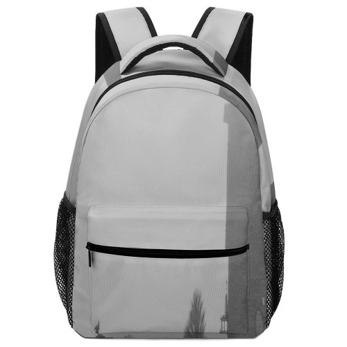 yanfind Children's Backpack Grey Fog Stockholm  Stadshus Sweden Architecture Building Spire Steeple Outdoors Waterfront Preschool Nursery Travel Bag