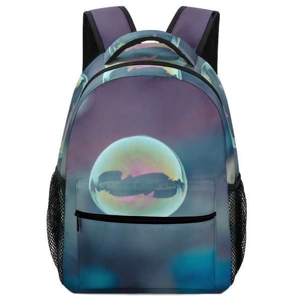 yanfind Children's Backpack  Clear Focus Soap Design Shining Travel Transparent Light Glass Outdoors Abstract Preschool Nursery Travel Bag