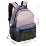 yanfind Children's Backpack Foliage Picturesque Serene Purple Rural Scenery Sunset Landscape Peaceful Preschool Nursery Travel Bag